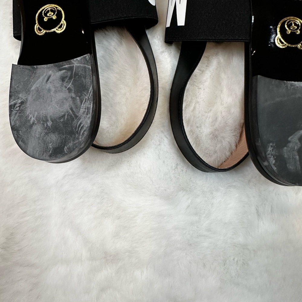 Moschino Black and White Slingback Flats-- Leather Slingback Flat brand new 39 - Picture 4 of 9